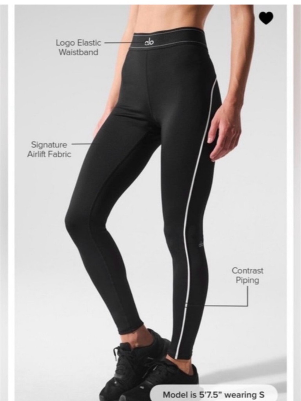 Alo High-Waist Airlift Black Leggings